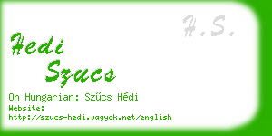 hedi szucs business card