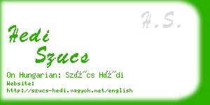 hedi szucs business card